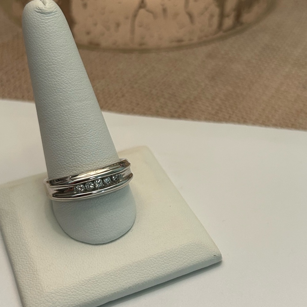 14K MENS NATURAL DIAMOND RING